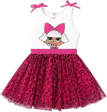 L.O.L. Surprise! Girls Dress Summer Mesh Causal Tutu Princess Dress for Girls 3-10 Years