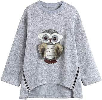 2t Girls Clothes Clothes Hoodie Baby Tops Boys Toddler Cartoon Owl Long Girls Sleeve Print Girls Outfits&Set