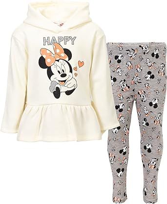 Disney Minnie Mouse Mickey Mouse Fleece Hoodie and Leggings Outfit Set Infant to Big Kid