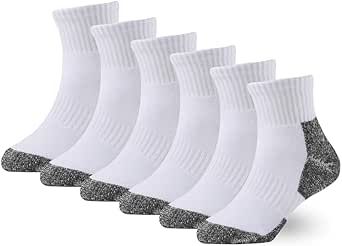 Marchare Boys Crew Socks Kids Cushioned Quarter Socks Girls Ankle Socks Thick Cotton Athletic Socks 6 Pack