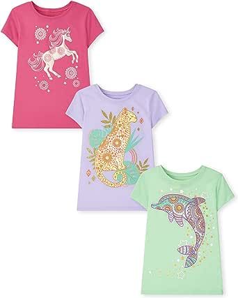 The Children's Place Girls Short Sleeve Graphic T- Shirt 2-pack