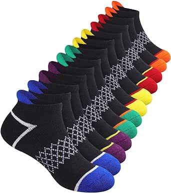 12 Pairs Boys Socks Ankle Athletic Socks With Cushioned Sole For 4-6 6-8 8-10 Years Old Kids